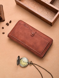 GFS store New wallet mens long zipper bag fashion trend large capacity multi-card wallet