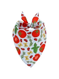 狗狗三角領巾,蔬菜系列番茄/扁豆寵物圍兜,適用於中大型犬類