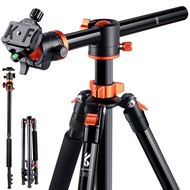 K&F Concept DSLR Camera Tripod Aluminium Camera Tripod with Transverse Center Column 72"/185cm 10kg/