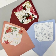 European Vintage-Flower Envelope Card Holder Wedding Envelopes Size 5x7 Europe (25 Envelopes/Pack)
