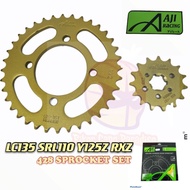ORIGINAL Aji Racing LC135 SRL110 Y125Z RXZ Harden 428 Sprocket Set Front 14T 15T Rear 33T 34T 35T 36