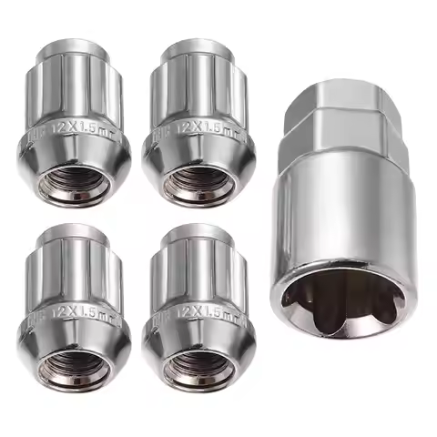 4 Pcs Carbon Steel 45H Anti Theft Wheel Lock Nut Corrosion Resistant Sturdy Durable Automotive Repla