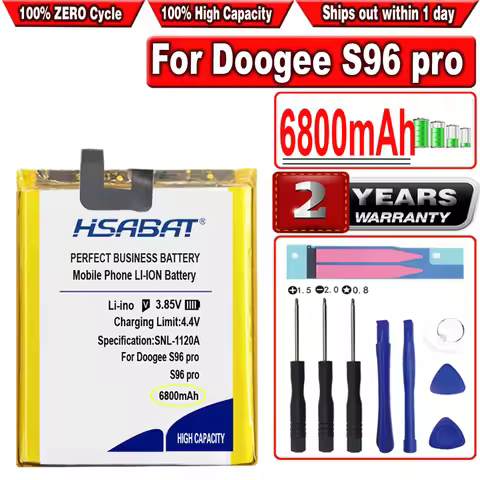 HSABAT 6800mAh Battery for DOOGEE S96 Pro