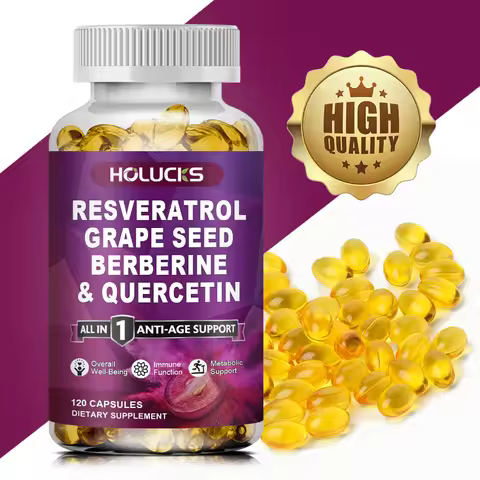 HOLUCKS Resveratrol Supplement, Boost NAD+ level, Anti-Aging, Immune Support, Improve Metabolic, Pro