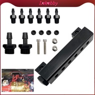 [Lohobby] 6 Port Vacuum Block Boost with Fittings Universal Wastegate Boost Vacuum Block Intake Mani