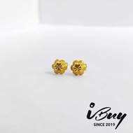 IBUY 916 Gold * FLOWER EARSTUD Earring 22K (916)
