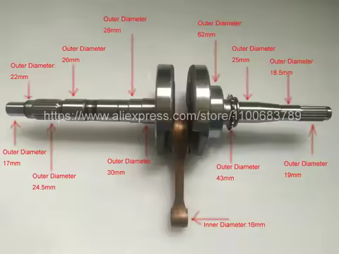 JS250 ATV250 Engine Crankshaft For Jianshe ATV250 Loncin 250-F Crankshaft