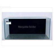 Stiker Background Aquarium Warna Putih