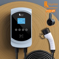 feyree EV Charger 32A 7.6KW Electric Vehicle Car Charger EVSE Wallbox 11KW 22KW 3Phase Type2 Cable I