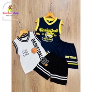 (3L_TIM) Boys' basketball tracksuit Sleeveless Three-hole, stretchy elastic fabric, cool to wear in 