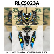 Cover Set Rapido LC135 V4 V5 V6 V7 Yamaha VR46 Sky Racing Team (188) Color Black LC4S Accessories Mo