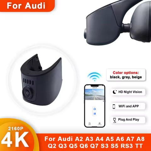 4K Dash Cam Car Camera Recorder Dashcam WIFI Car Dvr Recording For Audi A2 A3 A4 A5 A6 A7 A8 Q3 Q5 Q