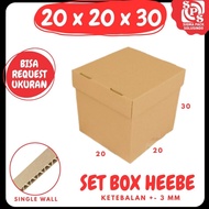Hampers Cardboard 20x20x30 / 20x20x20 / 20x20x10 (Set Top/Bot Heebe) Gift Box 20x20x10 box 20x20x20