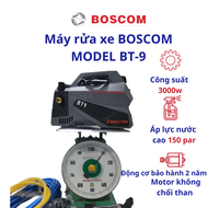 Máy Rửa Xe Áp Lực Cao BOSCOM BT9 3000W - Có Chỉnh Áp - Thiết Kế Nhỏ Gọn - Áp Lực 180Bar - Màu Xám Xi