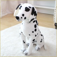 Lifelike Sitting Dalmatian Shepherd Dog Plush Spotted Dalmatian Stuffed Animal Toy Soft Realistic Do