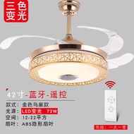 Smart Invisible Fan Light Nest Modern Simple Restaurant Dining Room Bedroom Hanging Fan Lamp Home Us