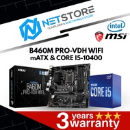 PWP MSI B460M PRO-VDH (WIFI) mATX & INTEL CORE I5-10400 PROCESSOR