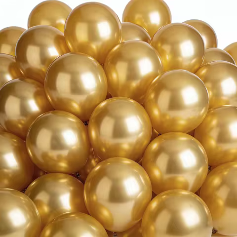 50pcs 5-12inch Chrome Metallic Balloons Happy Birthday Valentine's Day New Year Anniversary Wedding 