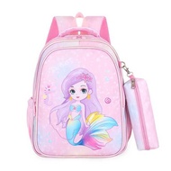 beg sekolah hitam beg sekolah perempuan beg sekolah roda New Elementary School Bag Cute Cartoon Firs