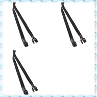 [R Q M U] 3X 8 Pin GPU Power Cable, 8 Pin PSU Male to 6+2 Pin PCIe Male Cable, Graphics Card Power C