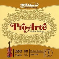 D'Addario Pro-Arté Violin 10Blk E 1/8 Med (J56011/8M-B10)