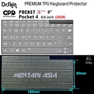 Keyboard Protector GPD Pocket 3 Pocket 4 - DrSkin PREMIUM TPU Clear