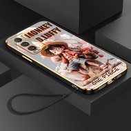 Casing Realme Gt Master Gt Neo 3 Gt 2 Pro 5G One Piece Phone Case Silicon Shockproof Luffy Cartoon Funny Casing Soft Cover