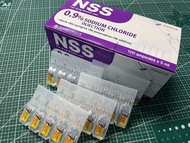 NSS 5ml plastic ampule น้ำเกลือกระเปาะเล็กล้างจมูก พ่นยา ตัวทำละลายยา