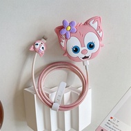 COD Cartoon Linabell charger cover For iPhone 15 promax 20w A2344 A2902 3-pin plug suitable Charger 