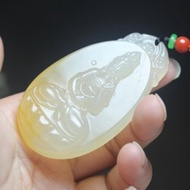 【自在觀音】菩薩\黃龍玉玉牌 平安玉珮吊墜|男女款掛件|玉石項鏈