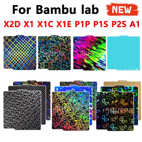 X2D P2S Build Plate for Bambu Lab A1 P1P P1S Smooth X1C Spring Steel Sheet Double Sided 3D Print For