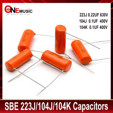 10Pcs Orange Tone Cap (Capacitor) SBE 715P 104J 0.1UF 400V for Electric Guitar