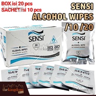 Sensi Alcohol Swab Wipes Wipe Isopropyl Tisu Tissue Basah 70% Alkohol Antiseptik