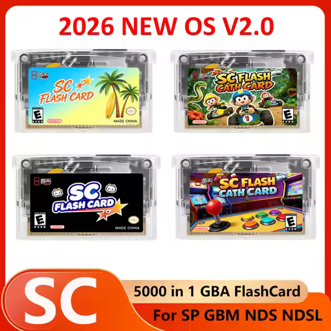 5000 in 1 GBA Flash Card Mini V2.0 SCFW Game Card With 8G TF Card For Game Boy GBA/NES/SP/GBM/NDS/ND