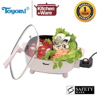 TOYOMI 4.5L Electric Yuan Yang Hot Pot | 2-Sided YuanYang Steamboat with Glass Lid | 1 Year Local Warranty