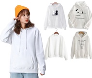 klikbusana SWEATER HOODIE BEST SERIES WARNA PUTIH - SWEATER OBLONG WHITE SERIES SIZE L-XXL PART 1