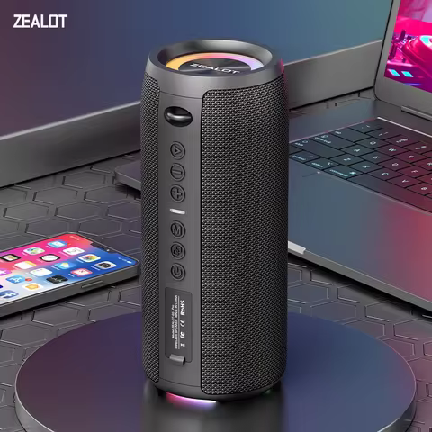ZEALOT-S51PRO 40W High-power Bluetooth Speaker 3D Stereo Bass Bluetooth Speaker Portable IPX5 Waterp