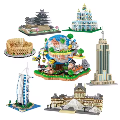 Mini Blocks World Landmark Castle Palace Tower Architecture Building Bricks Fun Toys for Challenge A