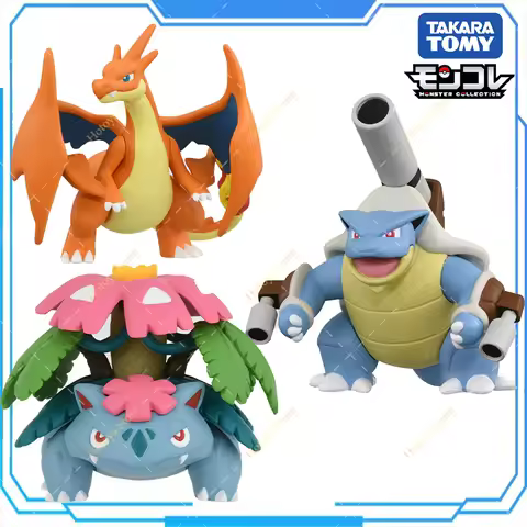 TOMY Genuine Pokemon Shiny Mega Lucario Figurine Toys Mega Sableye Mega Charizard Y Mega Absol Mega 