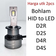 D2R D2S D4R D4S White 6000K Fan HID LED Car Bulb