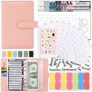 A6 Binder Budget Planner Notebook Covers Folder A6 Size 6 Hole Binder Pockets Plastic Binder Zipper