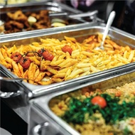 Ringgit Shop Stainless Steel 1/2 Bekas Hidangan dengan Penutup Lutsinar Box With Lid Food Container 