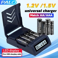 PALO⚡1.2V/1.5V  AA AAA Rechargeable battery charger  Ni-MH/Ni-CD rechargeable battery AA AAA