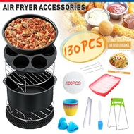 Cross-border Air Fryer Accessories13Set Various Fryer Baking Baskets Mold Compatible3.2-5.8QT