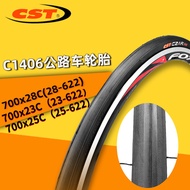 CST Zhengxin Bicycle Tire Road Tire Road Dead Flying Outer Tire 700 * 23/25C 622 Tire C1406 #
