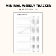 [PDF] Printable Weekly Tracker Planner Template Journal Planner Inserts