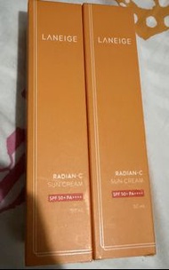 (孖裝$220包順豐）Laneige radian c sun cream x2