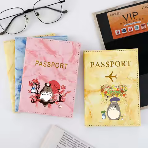 My Neighbor Totoro Passport Holder for Travel Essentials Passport Wallet Cover Case Travel Accessori