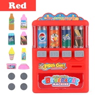Mainan Anak Vending Machine Simulasi Penjual Mesin Mainan Dioperasikan Koin Minuman Lembut Kasir Mes