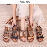2025 New Bohemian Shoes Women's Summer Flat Round Toe Sandals Y2K